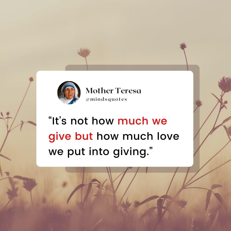 Mother Teresa Quotes on Love