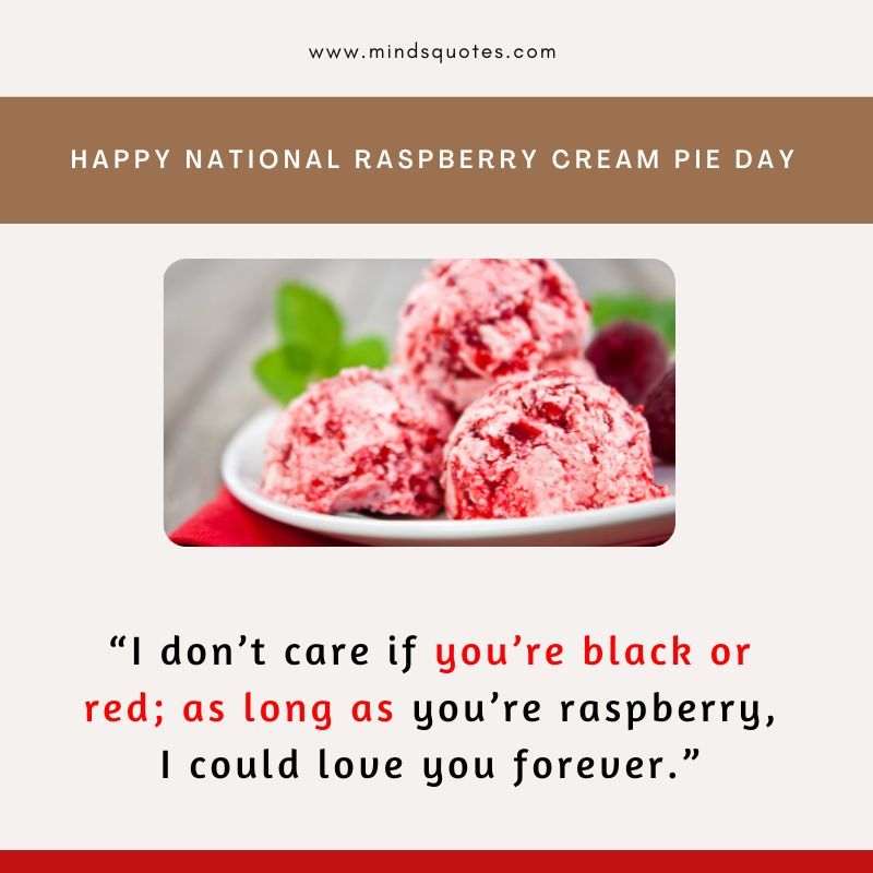 National Raspberry Cream Pie Day Quotes