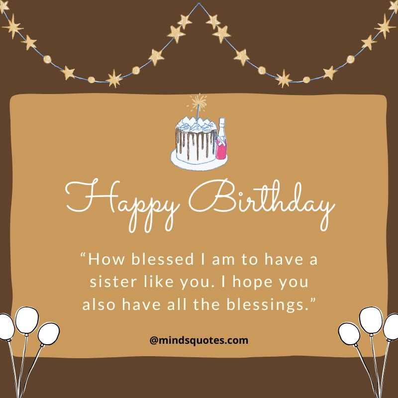 blessing birthday wishes for sister in english