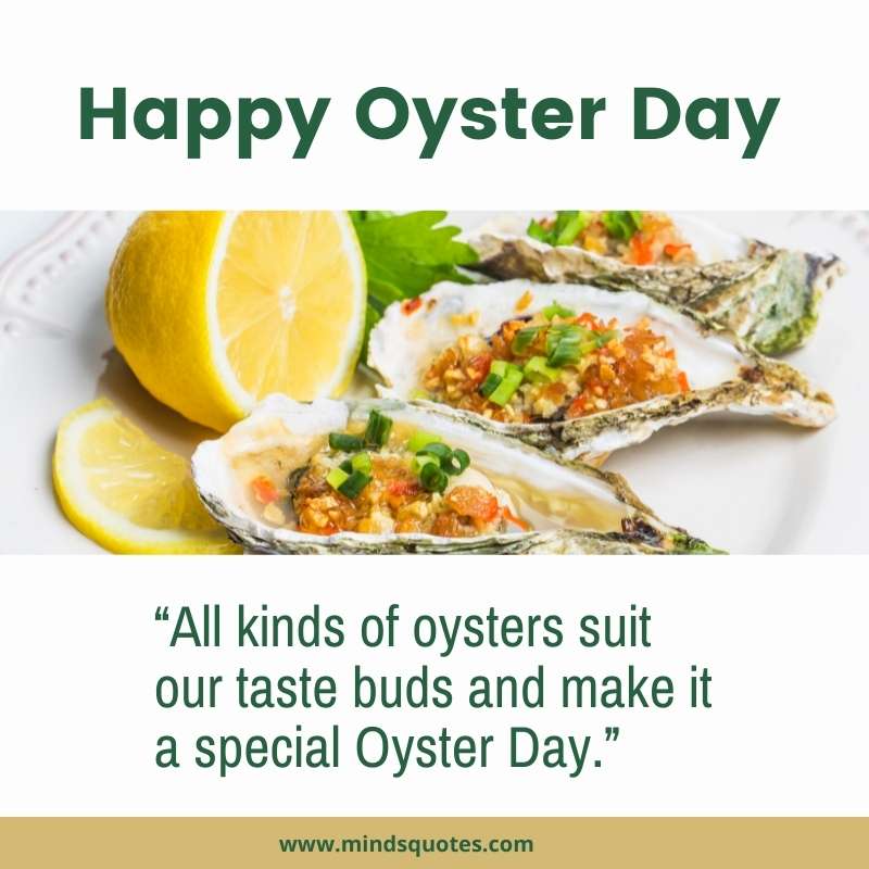 National Oyster Day Message