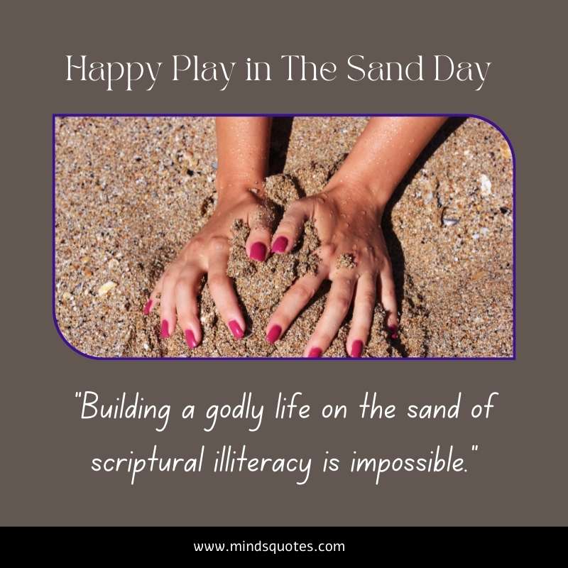 Play in The Sand Day Message