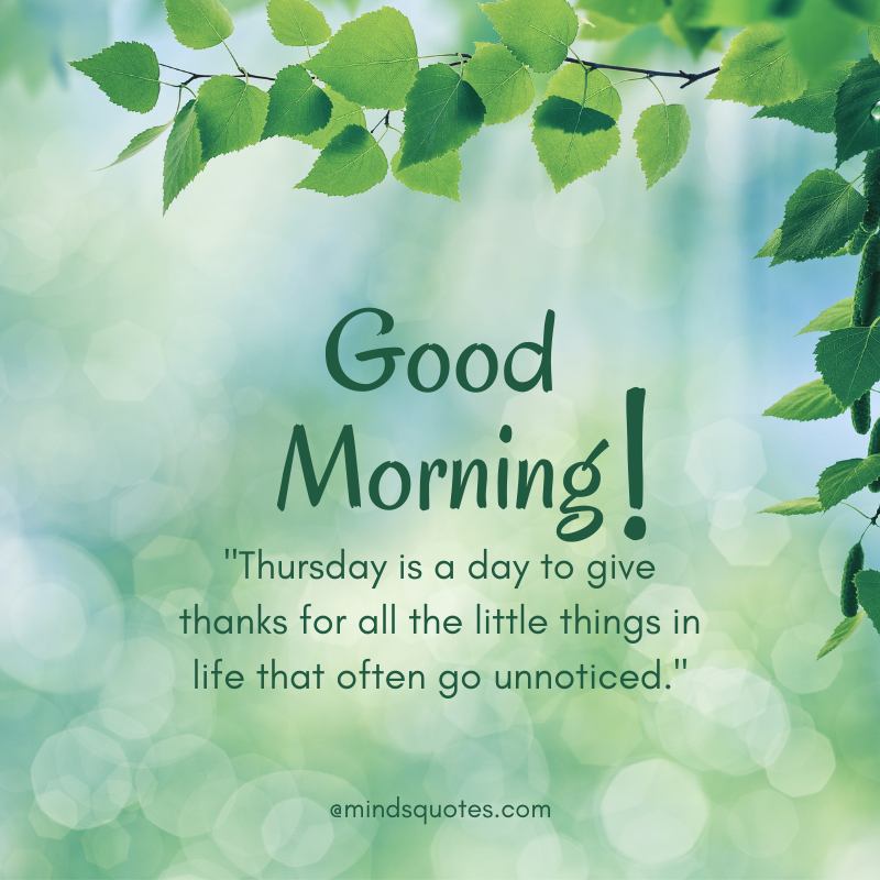 Good Morning Thursday Quotes