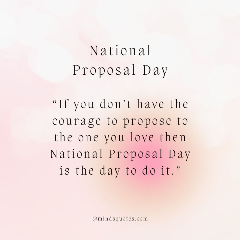 National Proposal Day Messages