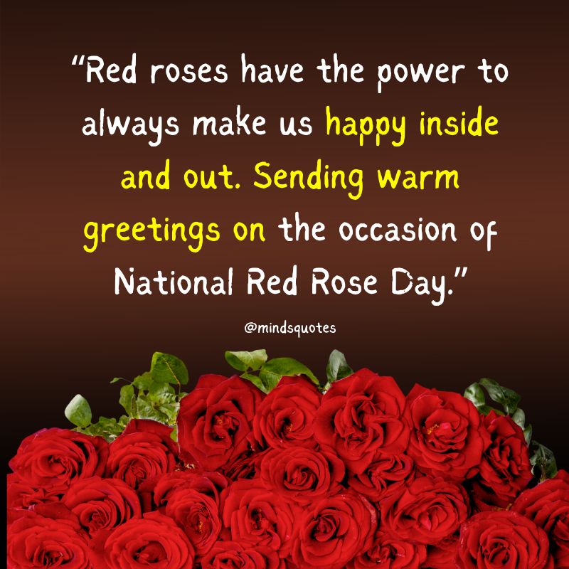 National Red Rose Day Messages 