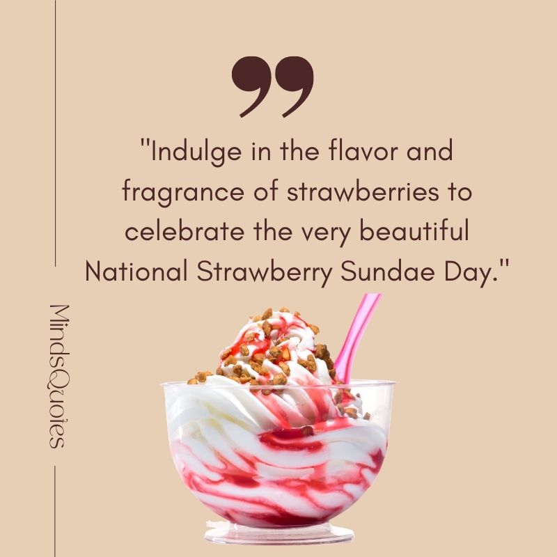 National Strawberry Sundae Day Wishes