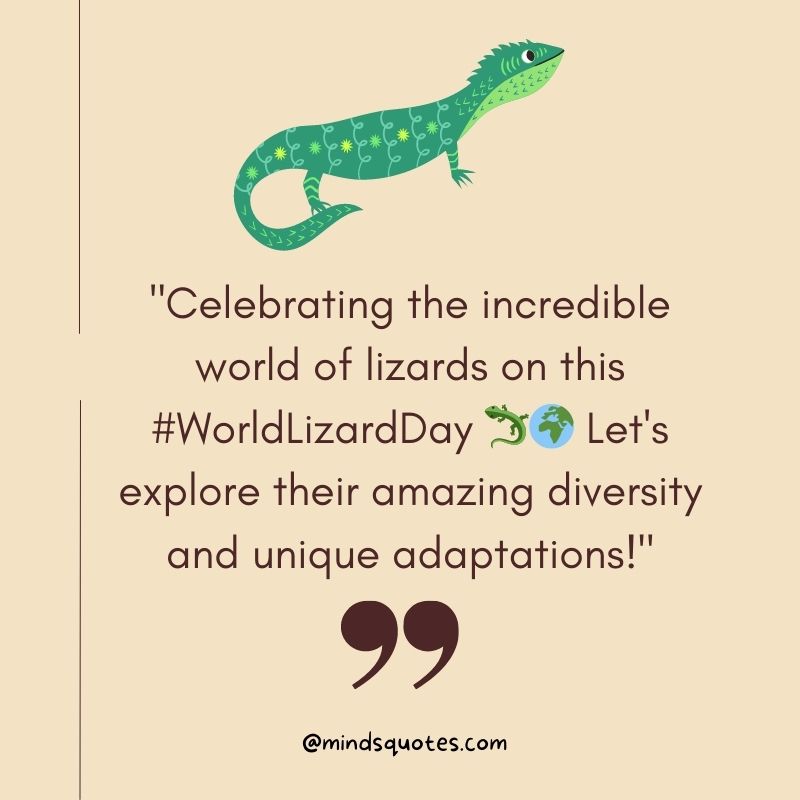 World Lizard Day Captions