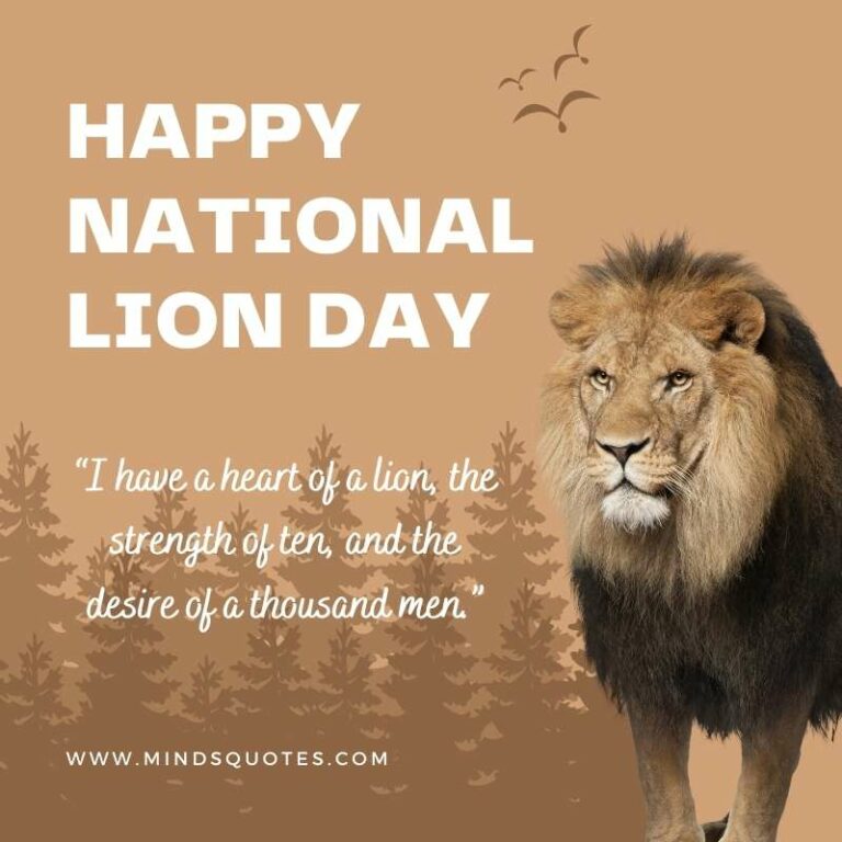 50 Famous National Lion Day Quotes, Wishes & Messages